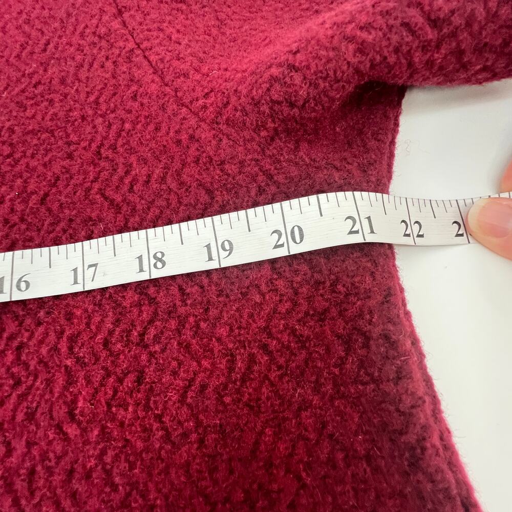 Patagonia Woolyester Fleece Jacket Women L Oxide Red Recycled Wool Worn Wear NEW - Picture 8 of 10